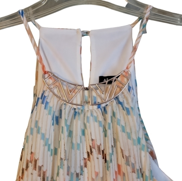 As U Wish size small elastic waistband dress spaghetti strap multicolored - Picture 4 of 7